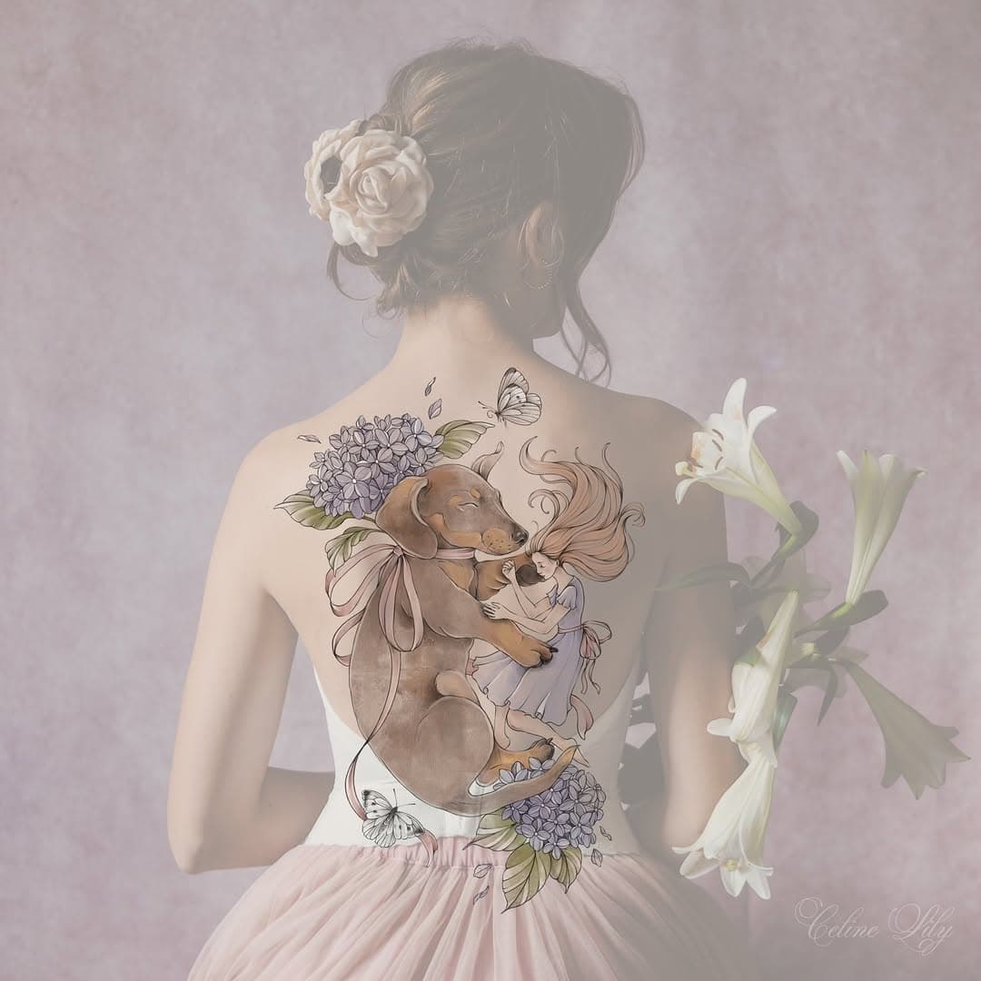 𝒞𝑒𝓁𝒾𝓃𝑒 𝐿𝒾𝓁𝓎 tattoo