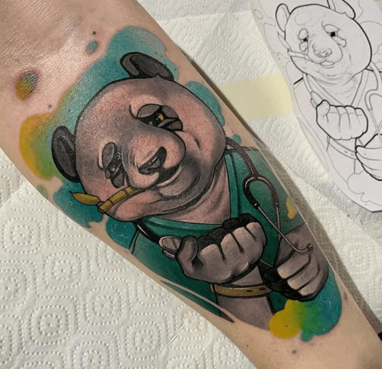 New School tattoo example