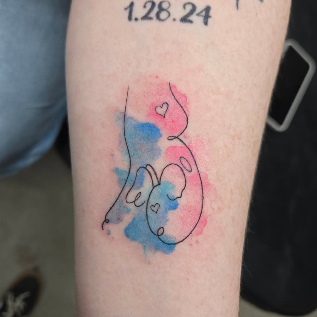Watercolor tattoo example