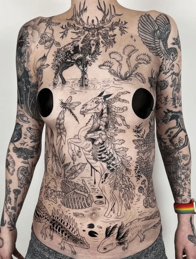 Pony Reinhardt Wulfgang tattoo
